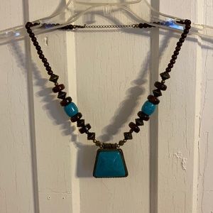 beaded turquoise necklace